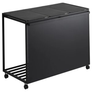 Čern&yacute; kovov&yacute; ko&scaron; na tř&iacute;děn&yacute; odpad Yamazaki Tower 76 x 44 cm