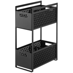 Čern&yacute; kovov&yacute; kuchyňsk&yacute; organiz&eacute;r Yamazaki Tower 46 x 32