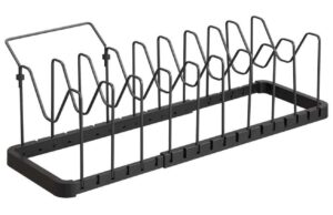 Čern&yacute; kovov&yacute; nastaviteln&yacute; organiz&eacute;r na pokličky Yamazaki Tower