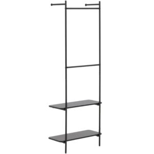 Čern&yacute; kovov&yacute; n&aacute;stěnn&yacute; vě&scaron;&aacute;k Kave Home Galatia 162 x 60 cm