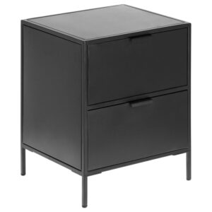 Čern&yacute; kovov&yacute; nočn&iacute; stolek Kave Home Shantay 40 x 35 cm