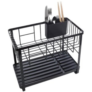 Čern&yacute; kovov&yacute; odkap&aacute;vač Yamazaki Tower 41 x 33 cm