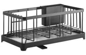 Čern&yacute; kovov&yacute; odkap&aacute;vač Yamazaki Tower 45 x 23 cm