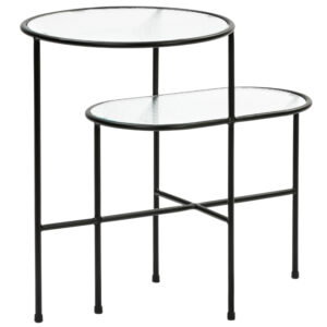 Čern&yacute; kovov&yacute; odkl&aacute;dac&iacute; stolek Teulat Nix 26 x 60 cm