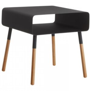 Čern&yacute; kovov&yacute; odkl&aacute;dac&iacute; stolek Yamazaki Plain 35 x 35 cm