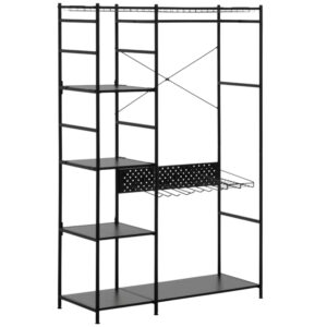 Čern&yacute; kovov&yacute; reg&aacute;l Kave Home Storn 182 x 120 cm