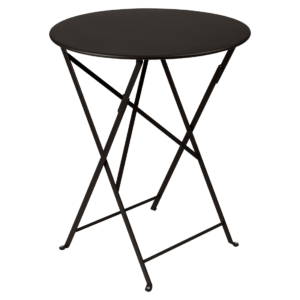 Čern&yacute; kovov&yacute; skl&aacute;dac&iacute; stůl Fermob Bistro &Oslash; 60 cm