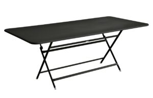 Čern&yacute; kovov&yacute; skl&aacute;dac&iacute; stůl Fermob Caract&eacute;re 190 x 90 cm