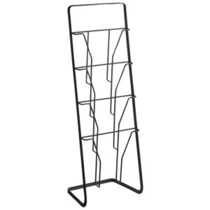 Čern&yacute; kovov&yacute; stojan na časopisy Yamazaki Tower 71 cm