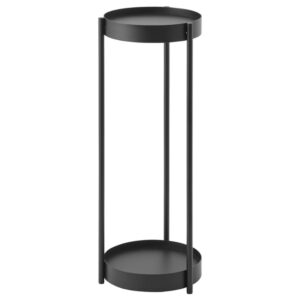 Čern&yacute; kovov&yacute; stojan na květiny Yamazaki Tower 70 cm