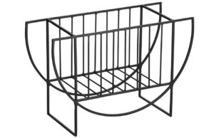 Čern&yacute; kovov&yacute; stojan na noviny Kave Home Aubrey