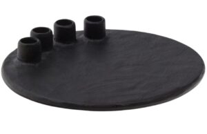 Čern&yacute; kovov&yacute; sv&iacute;cen Kave Home Nuvro 26 cm