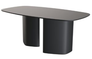 Čern&yacute; lakovan&yacute; j&iacute;deln&iacute; stůl RAGABA LEUKO 180 x 100 cm