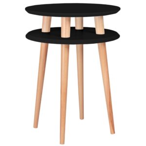 Čern&yacute; lakovan&yacute; odkl&aacute;dac&iacute; stolek RAGABA UFO 45 cm