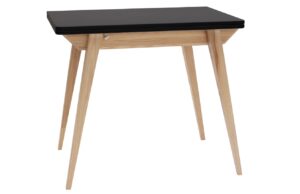 Čern&yacute; lakovan&yacute; rozkl&aacute;dac&iacute; j&iacute;deln&iacute; stůl RAGABA ENVELOPE II. 90 / 130 x 65 / 90 cm