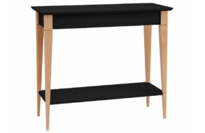 Čern&yacute; lakovan&yacute; toaletn&iacute; stolek RAGABA MIMO 85 x 35 cm