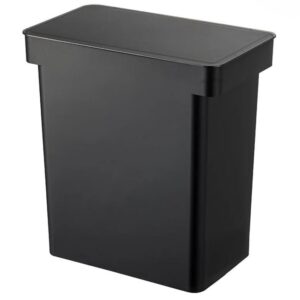 Čern&yacute; plastov&yacute; z&aacute;sobn&iacute;k krmiva Yamazaki Tower 25 l