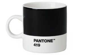 Čern&yacute; porcel&aacute;nov&yacute; hrnek Pantone Black 419 120 ml