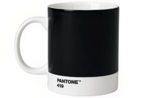 Čern&yacute; porcel&aacute;nov&yacute; hrnek Pantone Black 419 375 ml