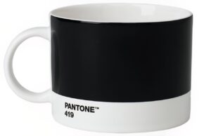 Čern&yacute; porcel&aacute;nov&yacute; hrnek Pantone Black 419 475 ml