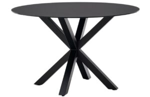 Čern&yacute; skleněn&yacute; j&iacute;deln&iacute; stůl Kave Home Argo 120 cm