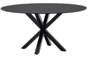 Čern&yacute; skleněn&yacute; j&iacute;deln&iacute; stůl Kave Home Argo 150 cm