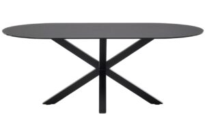 Čern&yacute; skleněn&yacute; j&iacute;deln&iacute; stůl Kave Home Argo 200 x 100 cm