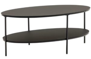 Čern&yacute; skleněn&yacute; konferenčn&iacute; stolek Kave Home Fideia 110 x 65 cm