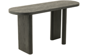 Čern&yacute; teakov&yacute; toaletn&iacute; stolek J-line Blacky 150 x 50 cm