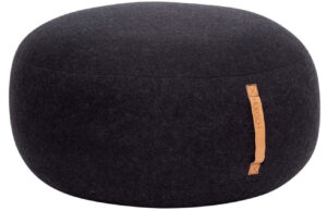 Čern&yacute; vlněn&yacute; puf H&uuml;bsch Mochi 70 cm