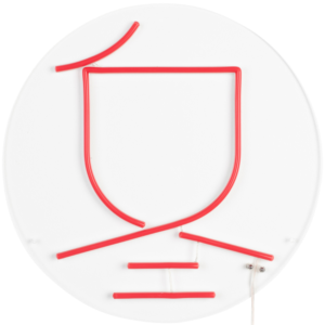 Červen&aacute; n&aacute;stěnn&aacute; LED dekorace DUTCHBONE WINTER 35 cm