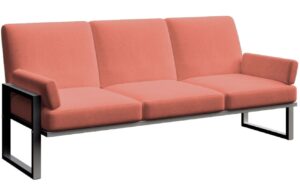 Červen&aacute; tř&iacute;m&iacute;stn&aacute; zahradn&iacute; pohovka MESONICA Soledo s antracitovou podnož&iacute; 205 cm