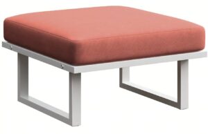 Červen&aacute; zahradn&iacute; podnožka MESONICA Soledo s b&iacute;lou podnož&iacute;