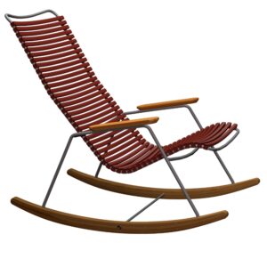 Červen&eacute; plastov&eacute; houpac&iacute; zahradn&iacute; křeslo HOUE Click