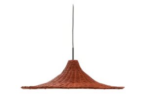 Červen&eacute; ratanov&eacute; st&iacute;nidlo Kave Home Bladia 70 cm