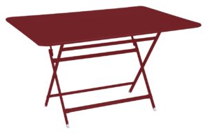 Červen&yacute; kovov&yacute; skl&aacute;dac&iacute; stůl Fermob Caract&eacute;re 128 x 90 cm