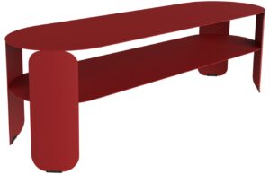 Červen&yacute; kovov&yacute; zahradn&iacute; konferenčn&iacute; stolek Fermob Bebop 120 x 40 cm