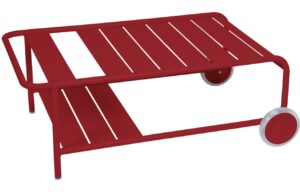 Červen&yacute; kovov&yacute; zahradn&iacute; konferenčn&iacute; stolek Fermob Luxembourg 105 x 72 cm