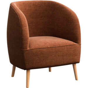 Cihlově červen&eacute; čalouněn&eacute; křeslo Ame Yens Licio