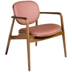 Cihlově hněd&eacute; koženkov&eacute; křeslo Angel Cerd&aacute; No. 4118