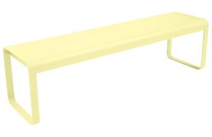 Citronově žlut&aacute; kovov&aacute; lavice Fermob Bellevie 161 cm