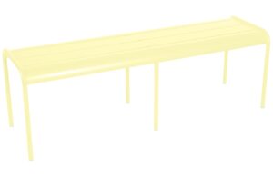 Citronově žlut&aacute; kovov&aacute; lavice Fermob Luxembourg 145 cm