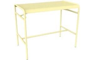 Citronově žlut&yacute; kovov&yacute; barov&yacute; stůl Fermob Luxembourg 126 x 73 cm