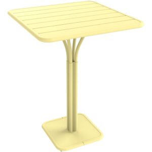 Citronově žlut&yacute; kovov&yacute; barov&yacute; stůl Fermob Luxembourg Pedestal 80 x 80 cm