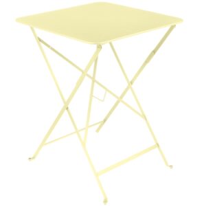 Citronově žlut&yacute; kovov&yacute; skl&aacute;dac&iacute; stůl Fermob Bistro 57 x 57 cm