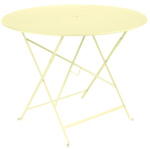 Citronově žlut&yacute; kovov&yacute; skl&aacute;dac&iacute; stůl Fermob Bistro &Oslash; 96 cm