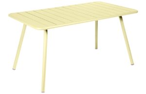 Citronově žlut&yacute; kovov&yacute; stůl Fermob Luxembourg 143 x 80 cm