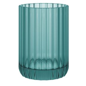 Cosmic Tyrkysov&yacute; skleněn&yacute; stojan na zubn&iacute; kart&aacute;čky Lido