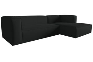 Cosmopolitan Design Antracitově &scaron;ed&aacute; rohov&aacute; pohovka Mackay 282 cm