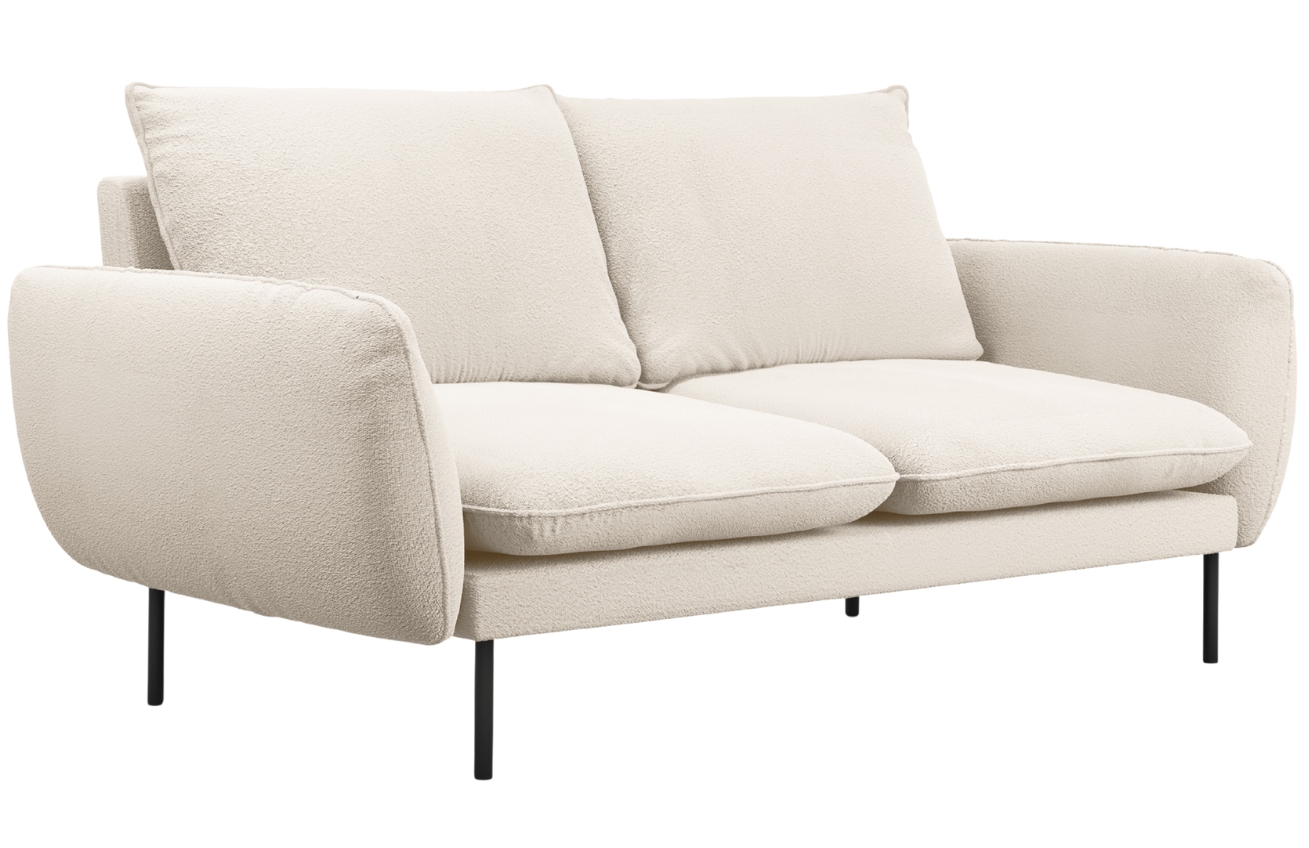 Cosmopolitan Design Béžová bouclé dvoumístná pohovka Vienna 160 cm